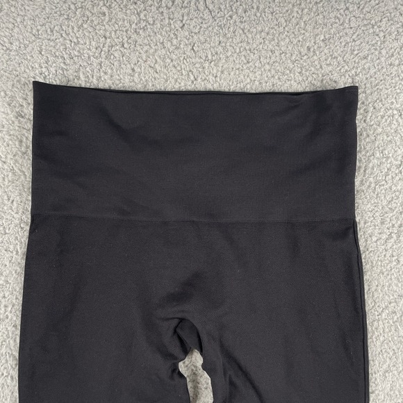 Spanx Leggings Womens L Black Seamless High Rise Slimming Shaping Ankle Length - Picture 2 of 10